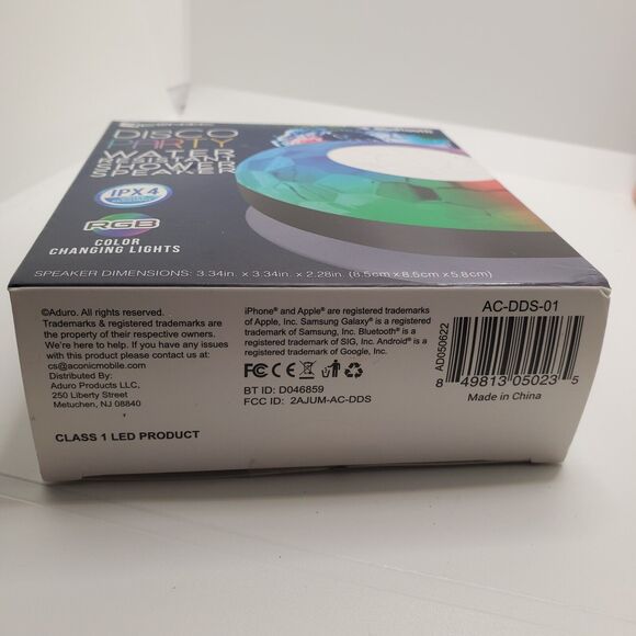 LED light-up Bluetooth® disco party shower speaker with mic - Picture 5 of 5